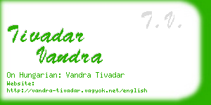 tivadar vandra business card